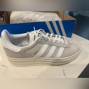 Adidas Gazelle Bold women’s Gray Sneakers 9.5 NWT